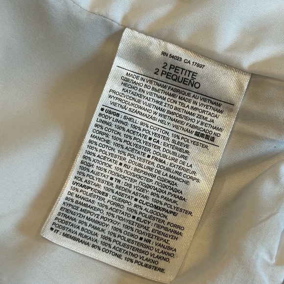 Banana Republic Factory Women's Moto Jacket Tweed Blazer White Black, 2P RN54023 - Picture 11 of 11